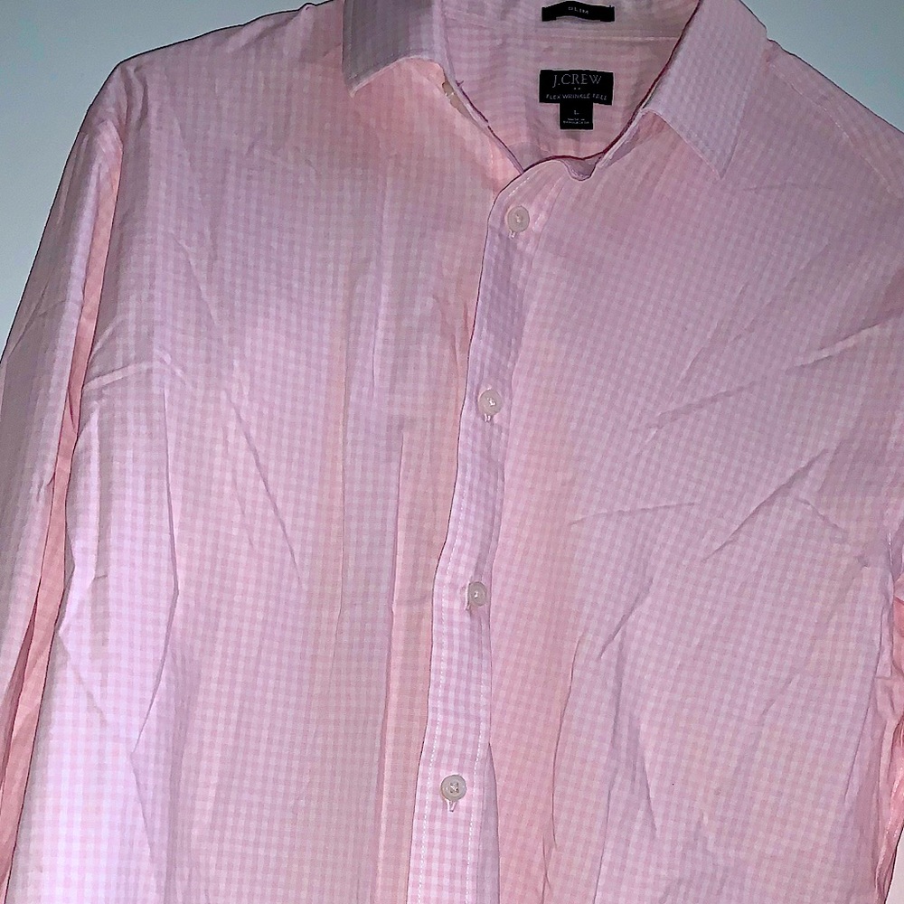 J.Crew Pink Plaid Button Down